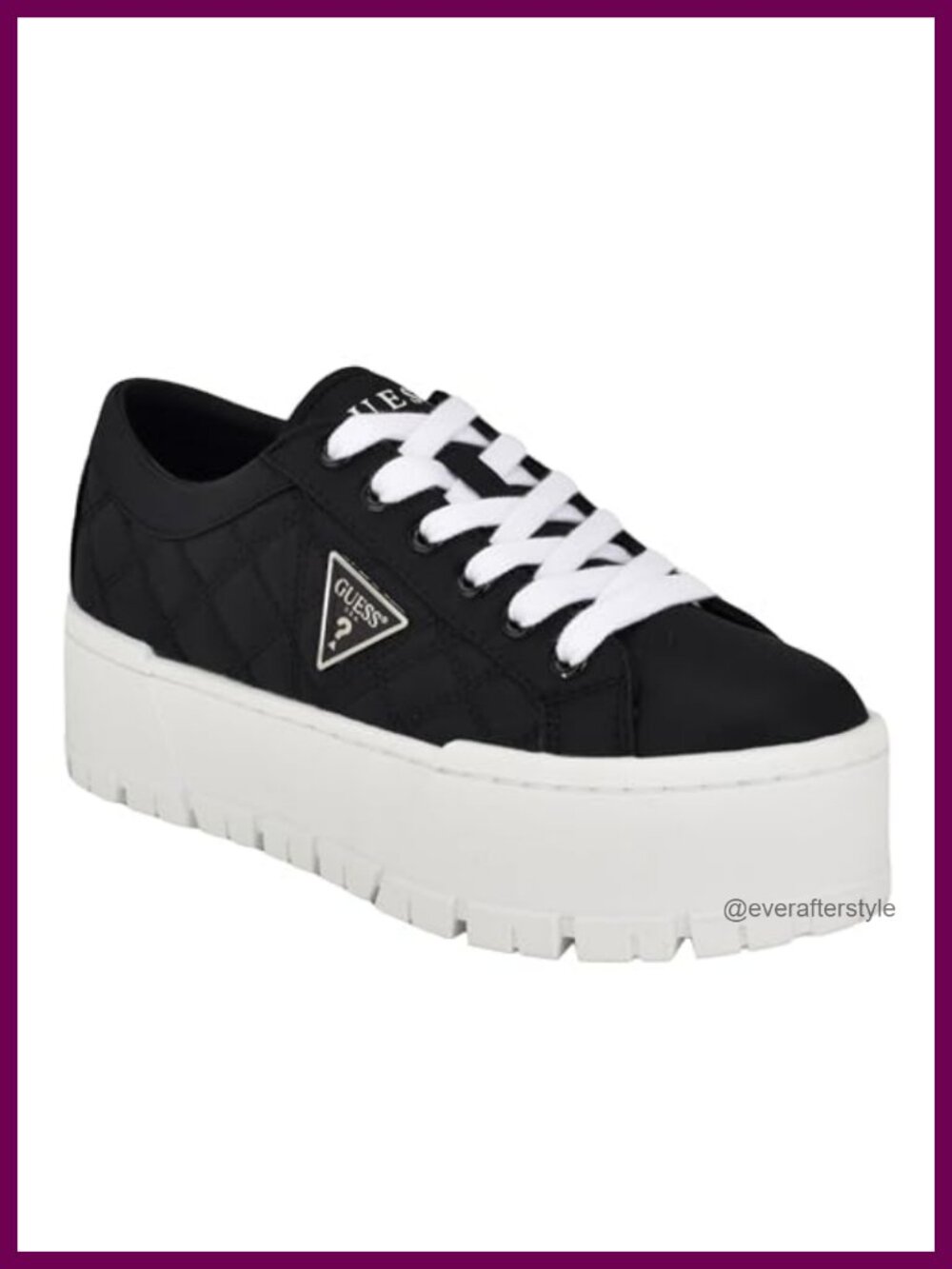 Guess Women's Tesie Chunky Platform Lace-Up Sneakers Low Top Athletic Shoe